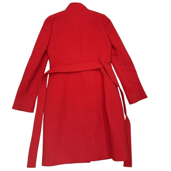 J.Crew Double Cloth By Manifaturra De Carmignano Button Up Coat Peacock Red Sz 4 - Picture 14 of 16